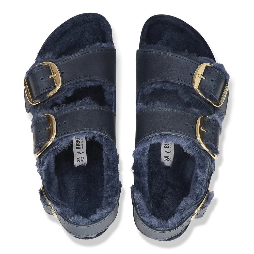 Milano Big Buckle Shearling Natural Leather Oiled