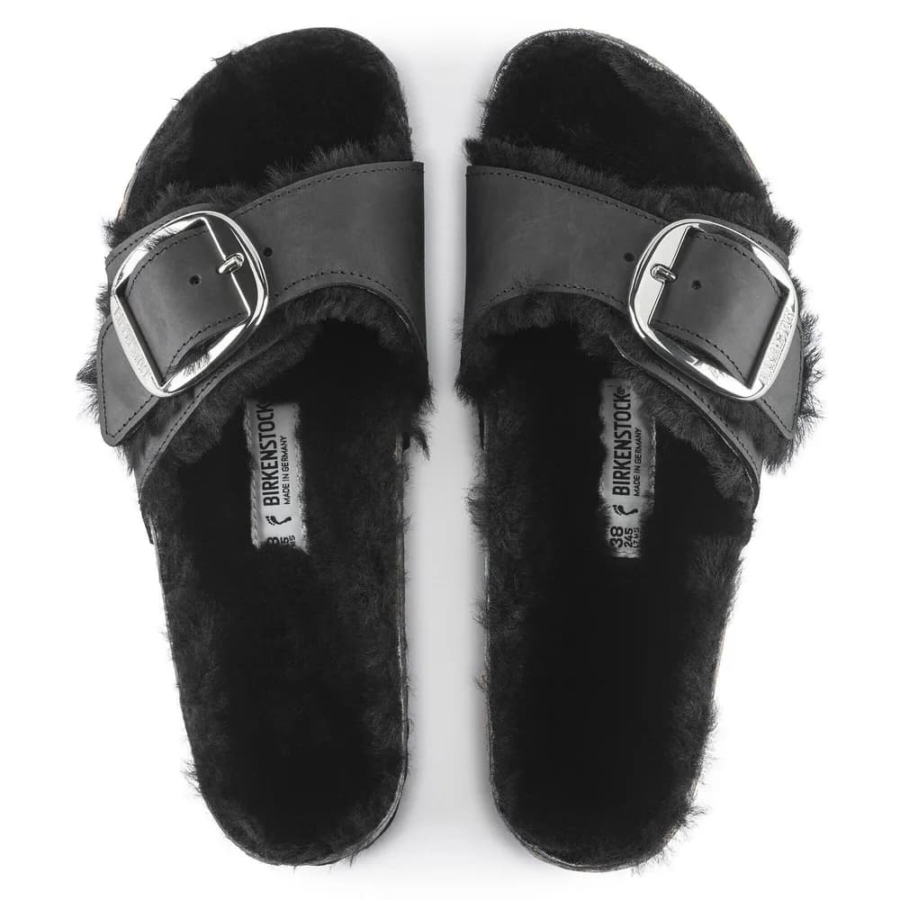 Madrid Big Buckle Shearling Natural Leather Oiled