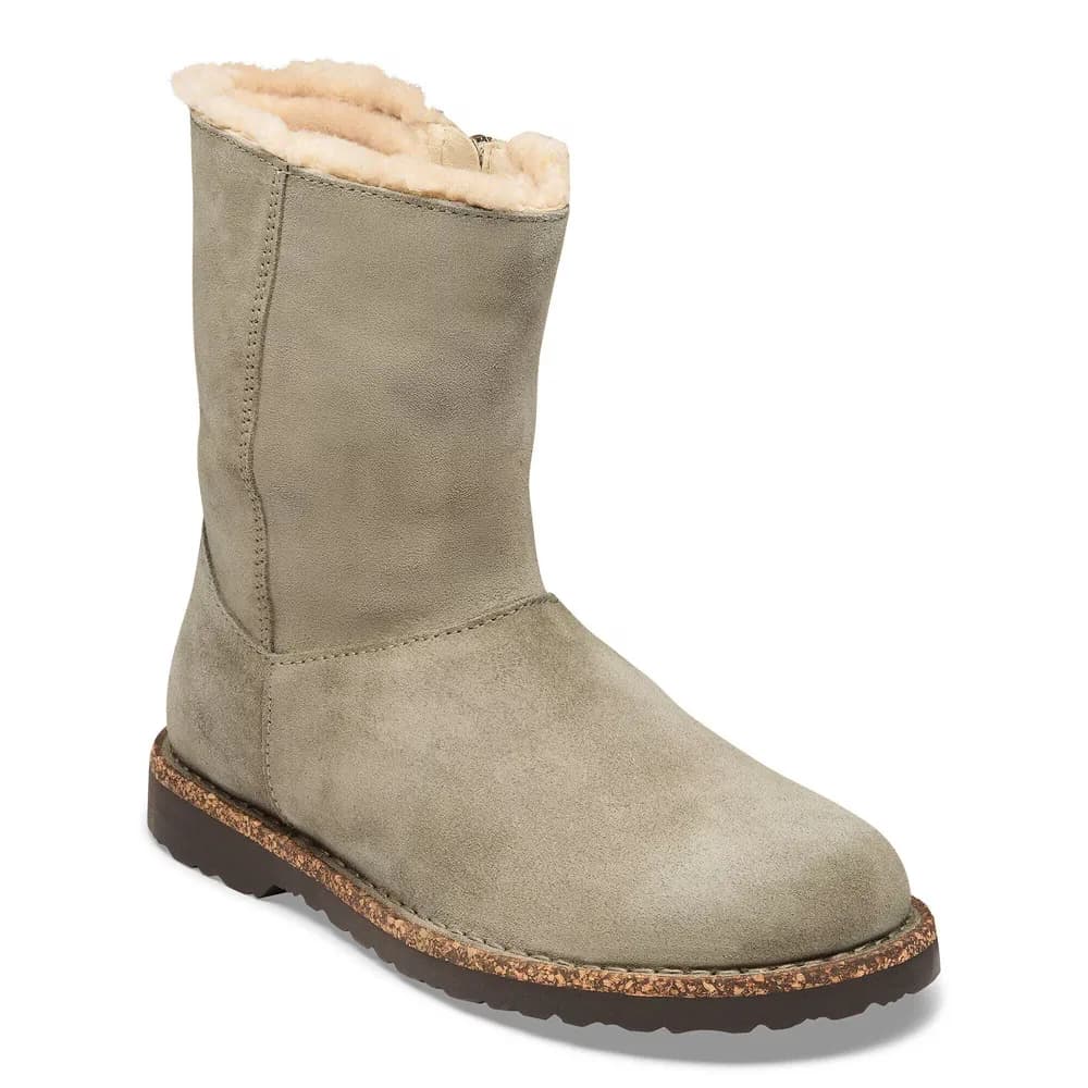 Uppsala Zip Shearling Suede Leather Black