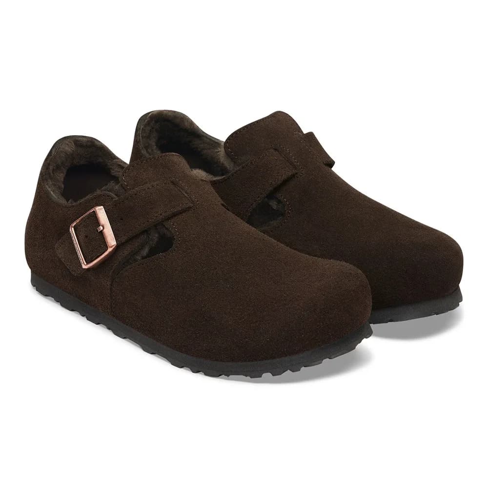 London Shearling Suede Leather