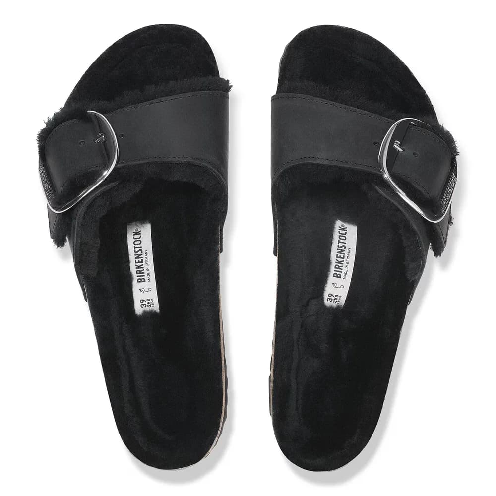 Madrid Big Buckle Shearling Natural Leather Oiled
