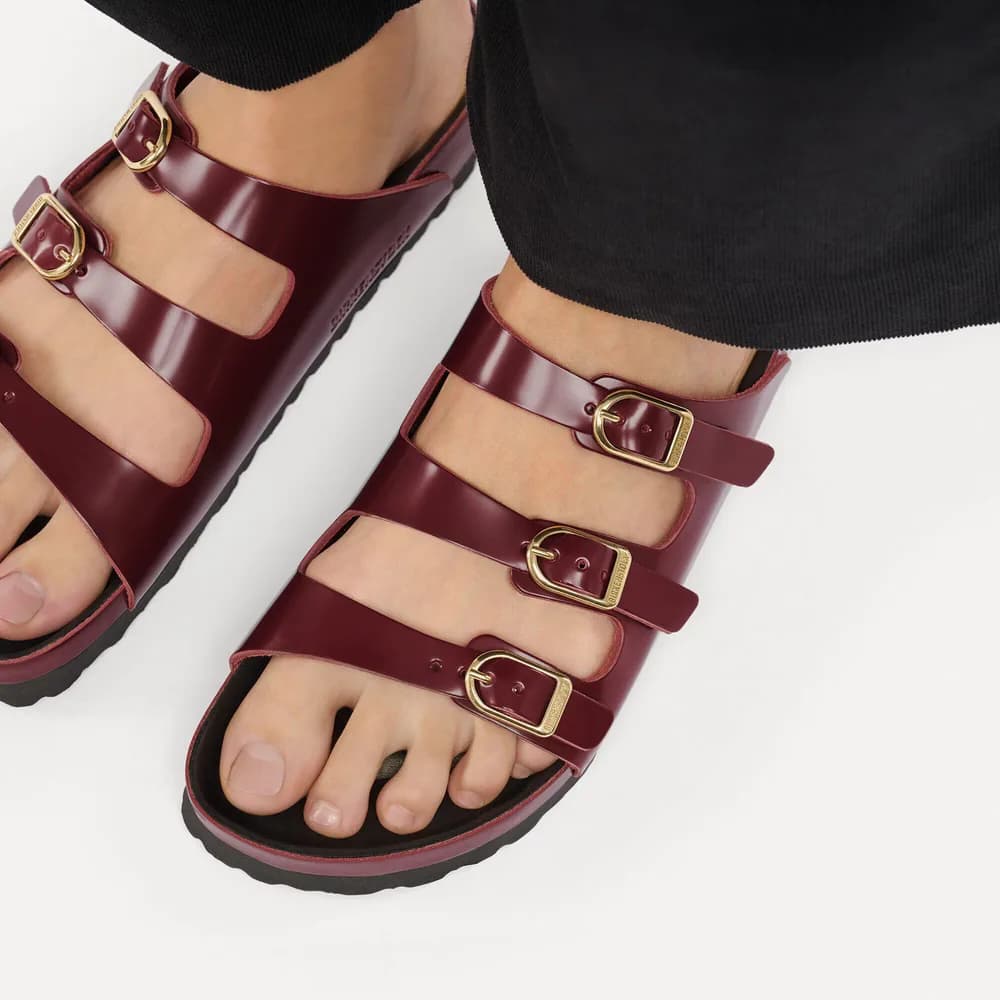 Florida Exquisite Natural Leather Patent High Shine Zinfandel