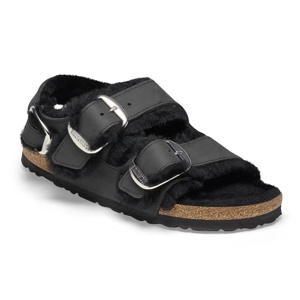 Milano Big Buckle Shearling Natural Leather Oiled