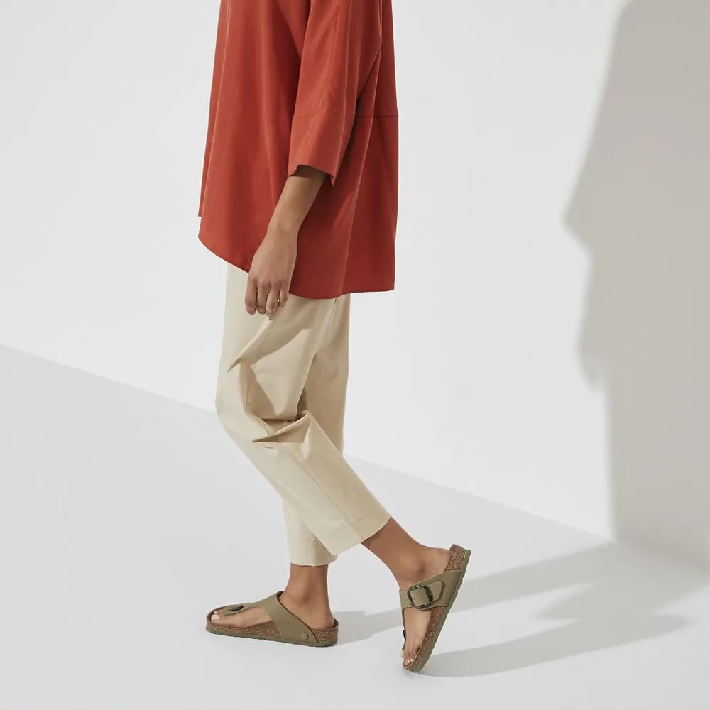 Gizeh Vegan Big Buckle Textile Faded Khaki