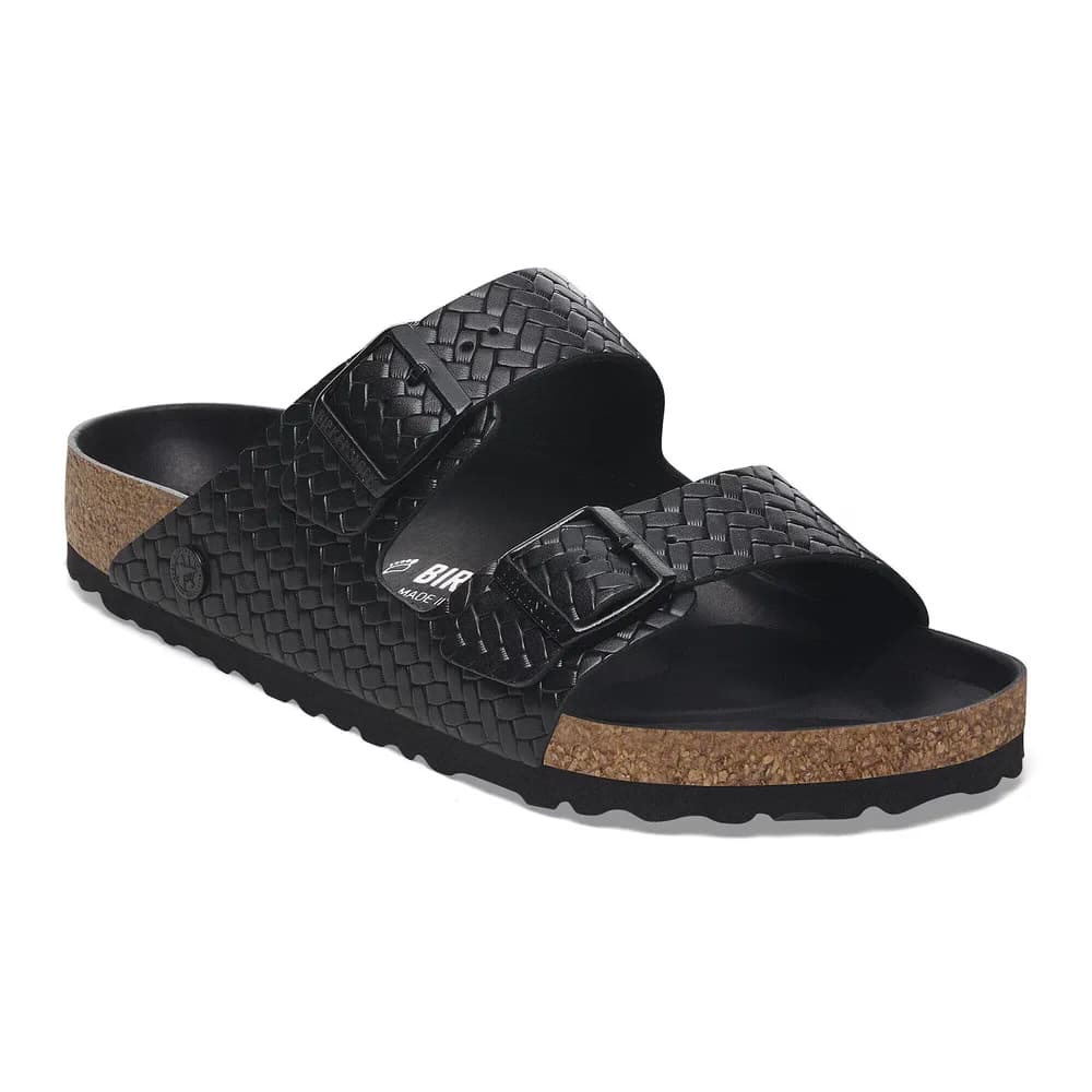 Arizona Leather Woven Embossed Black