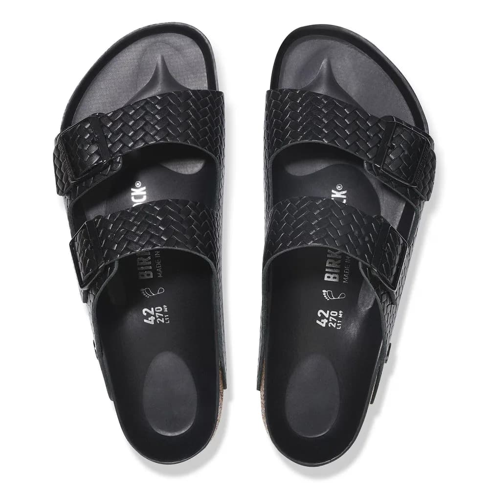 Arizona Leather Woven Embossed Black
