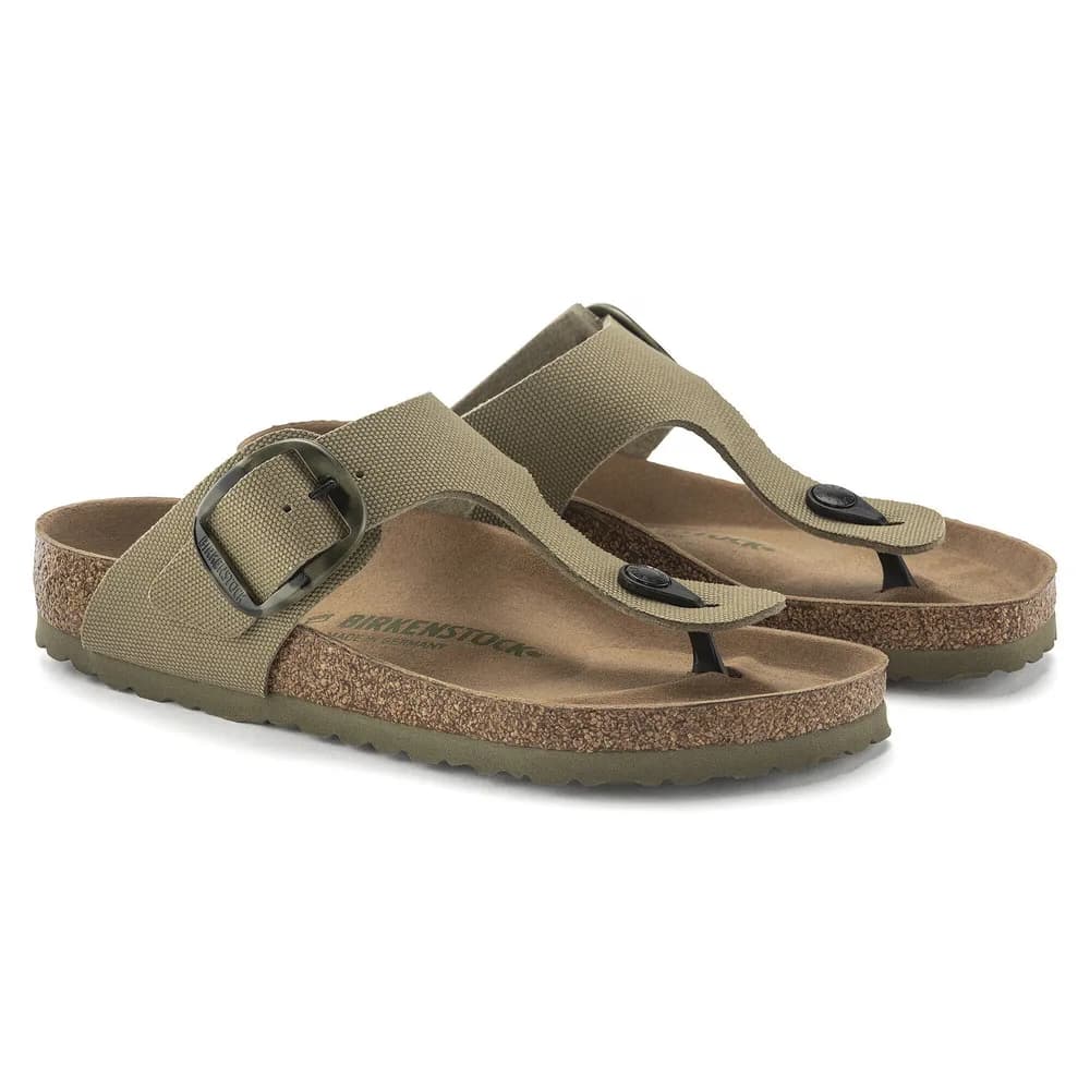 Gizeh Vegan Big Buckle Textile Faded Khaki