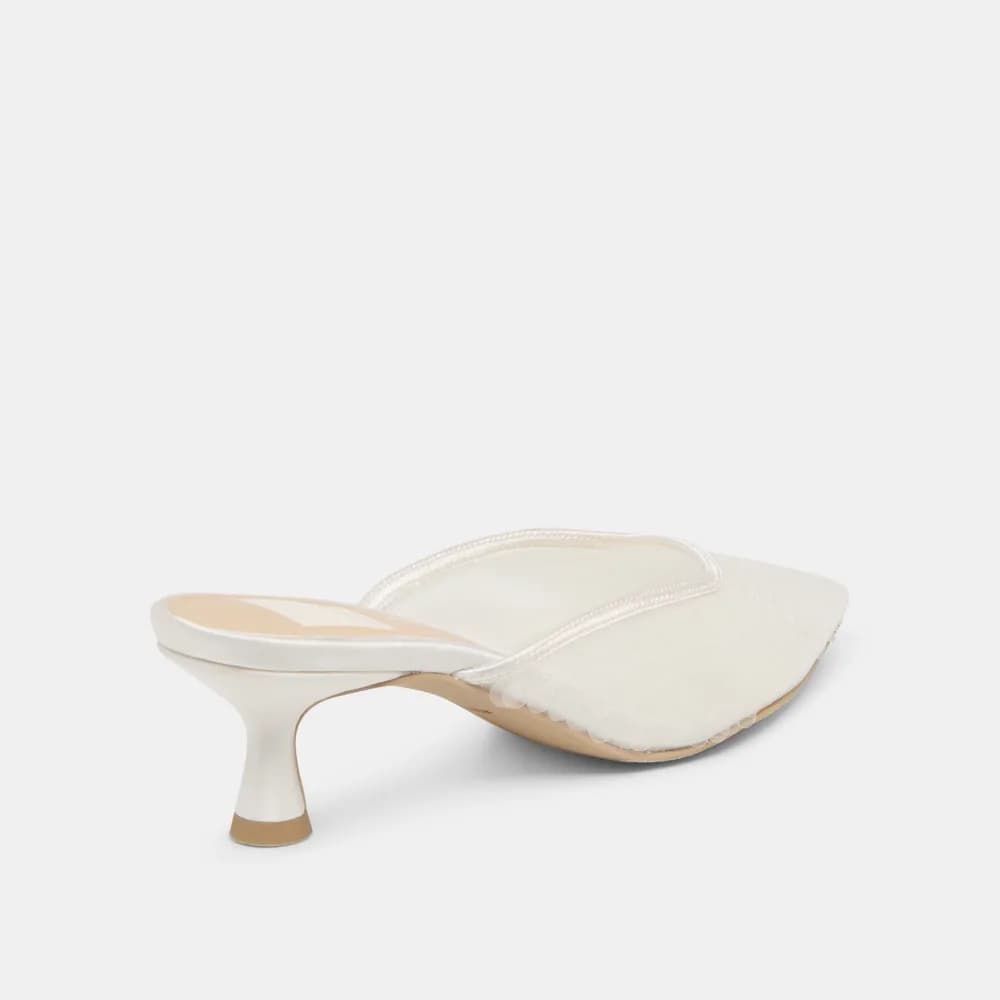 CLEO SEQUIN HEELS IVORY SEQUIN