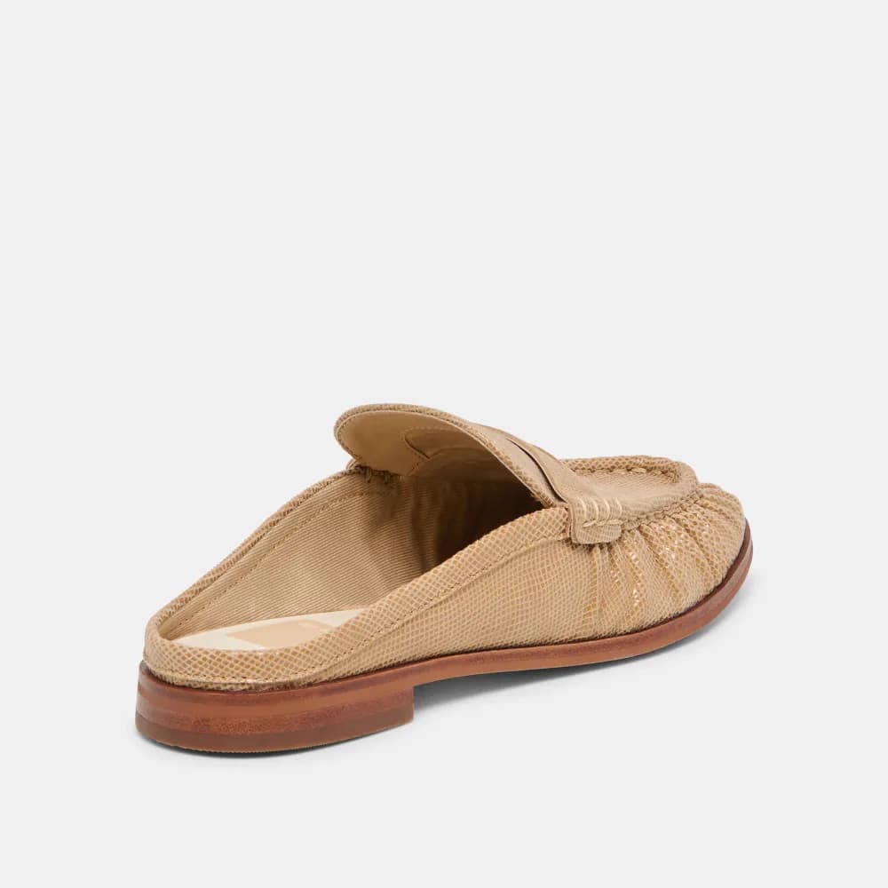 BETZY LOAFERS LATTE EMBOSSED SUEDE
