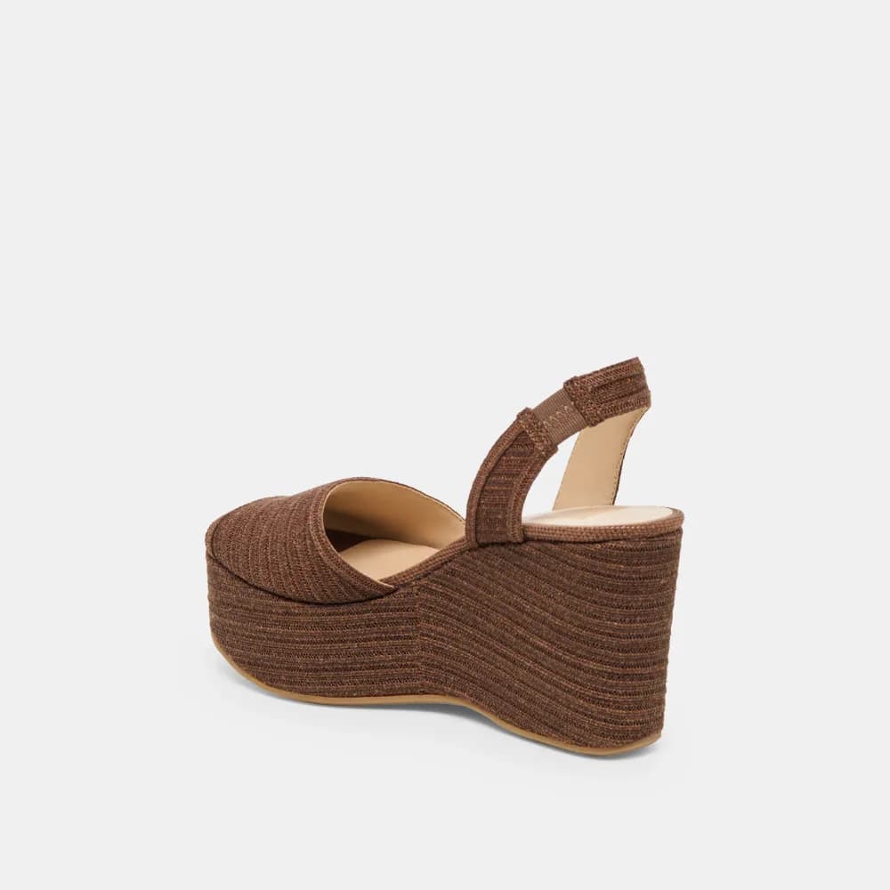 AKERA WEDGES COCOA RAFFIA