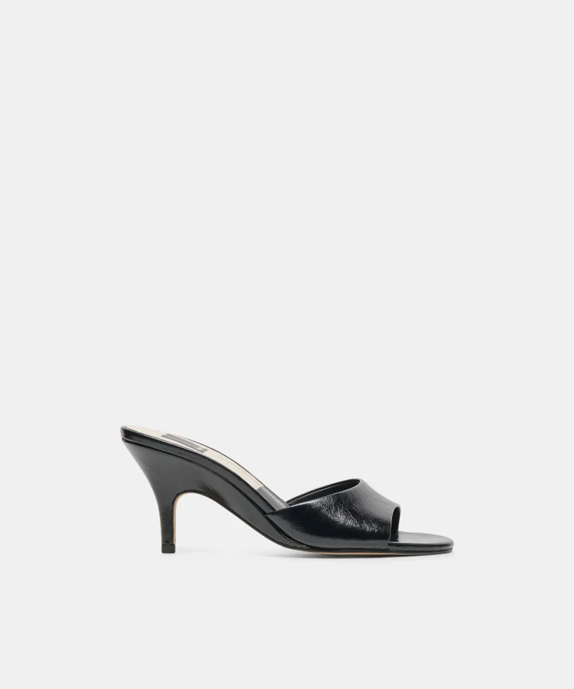 BELEN HEELS BLACK LEATHER