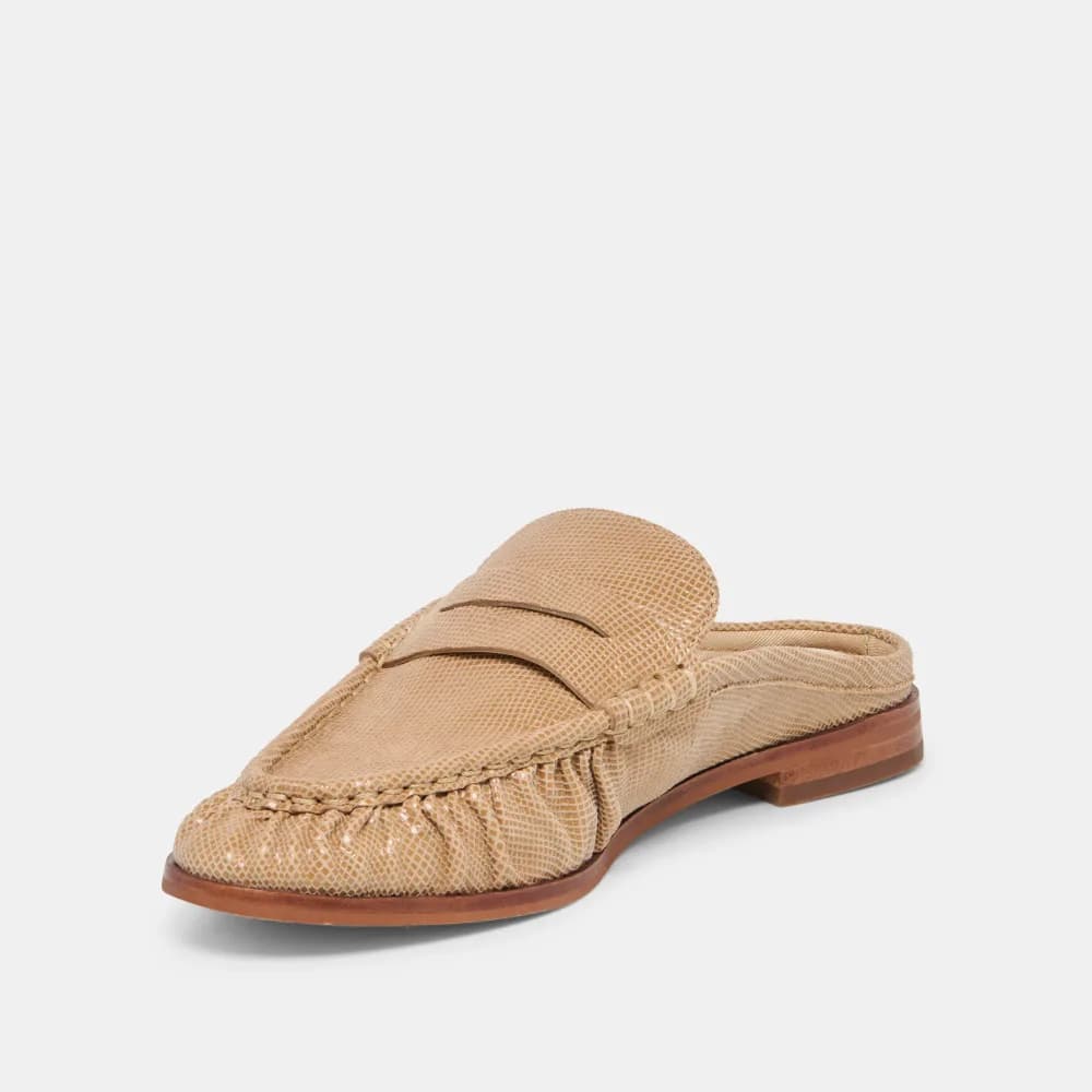 BETZY LOAFERS LATTE EMBOSSED SUEDE