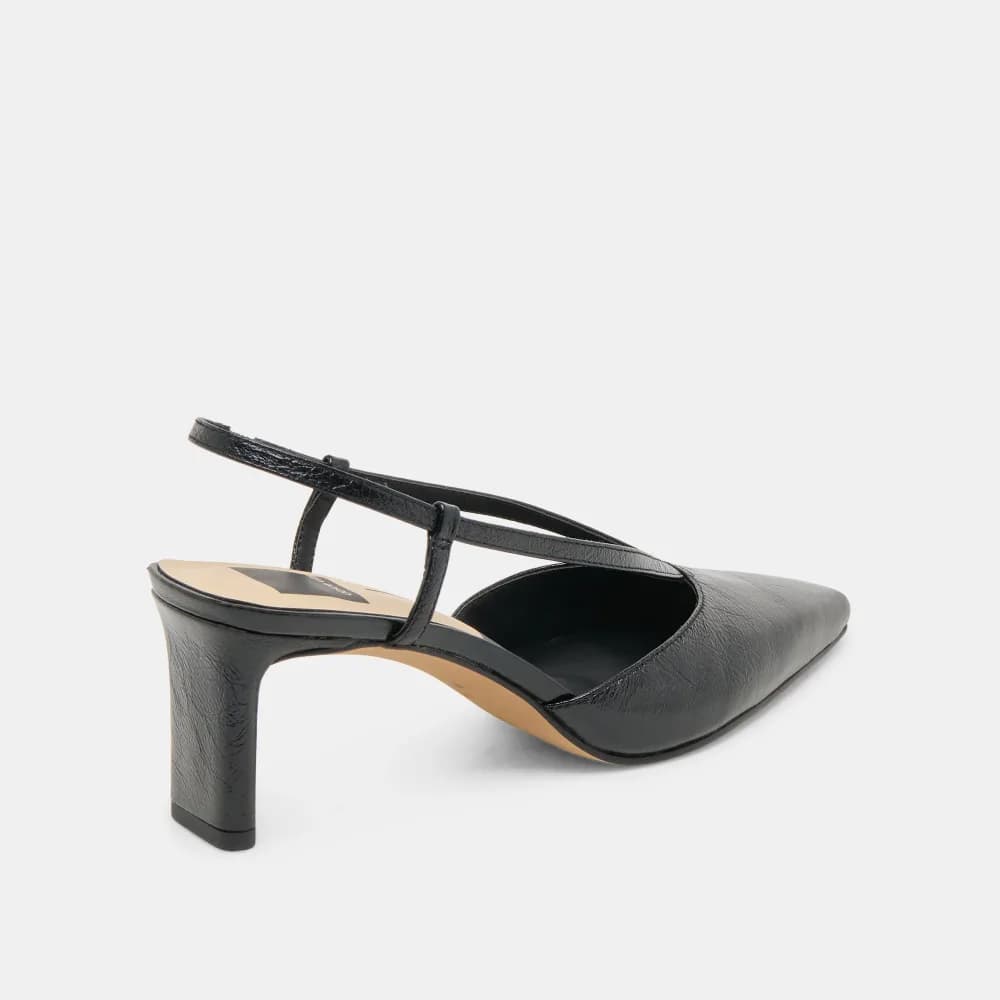 GINAY HEELS BLACK LEATHER