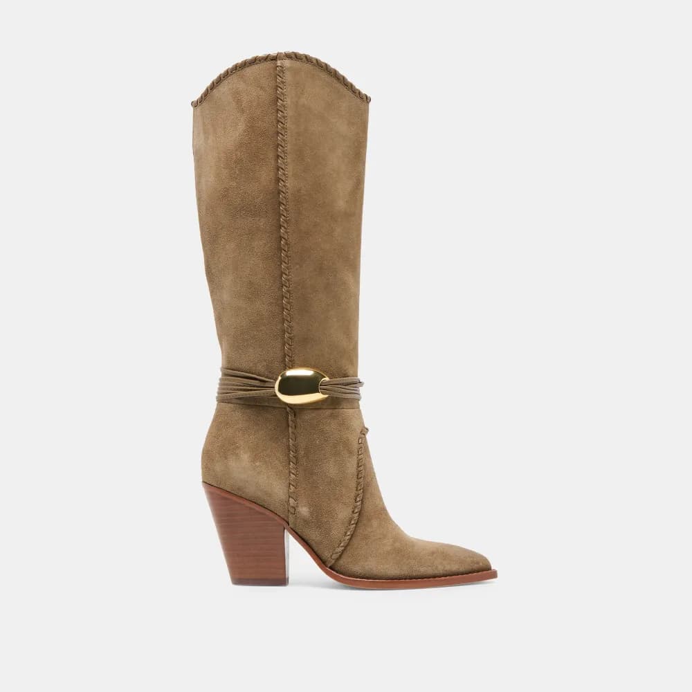 JODY BOOTS OLIVE SUEDE