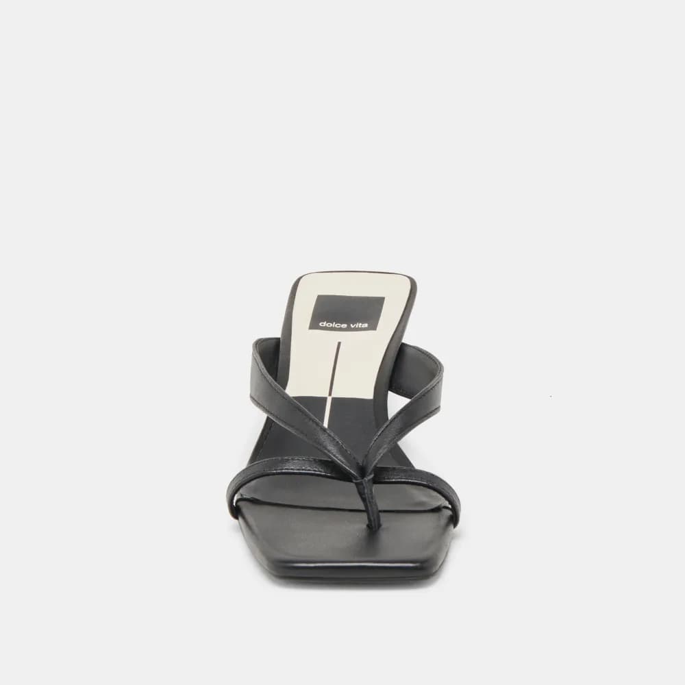 BREVEL WIDE HEELS ONYX LEATHER