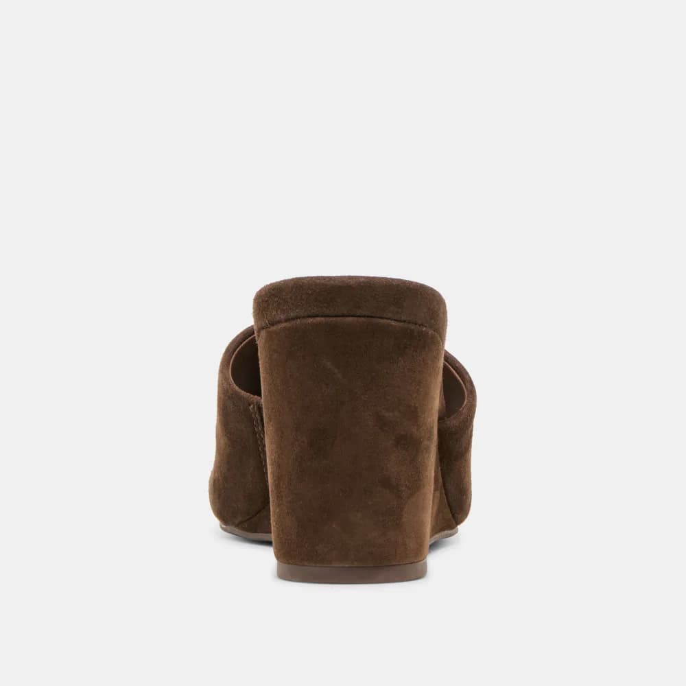 HOLTA WEDGES DK BROWN SUEDE