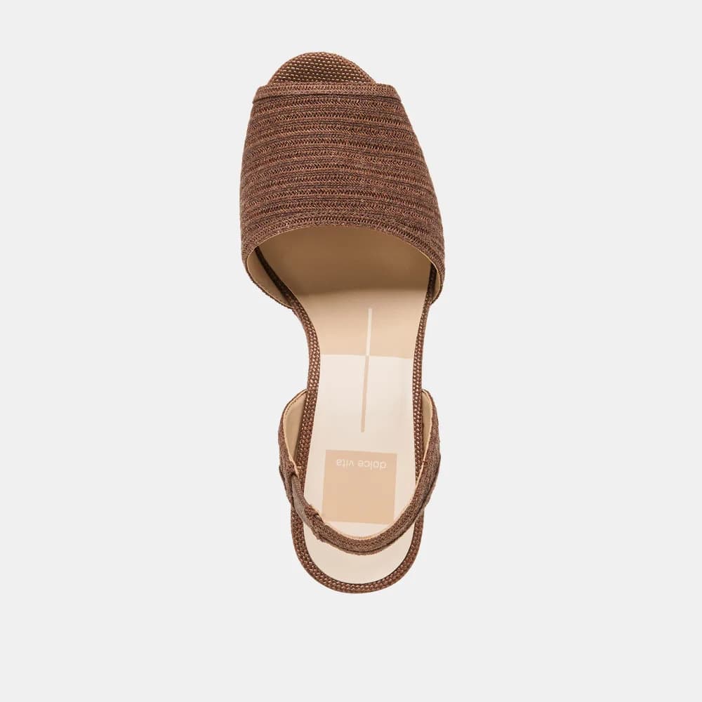 AKERA WEDGES COCOA RAFFIA