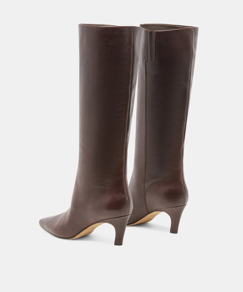 JAZMIN BOOTS DK CHOCOLATE LEATHER