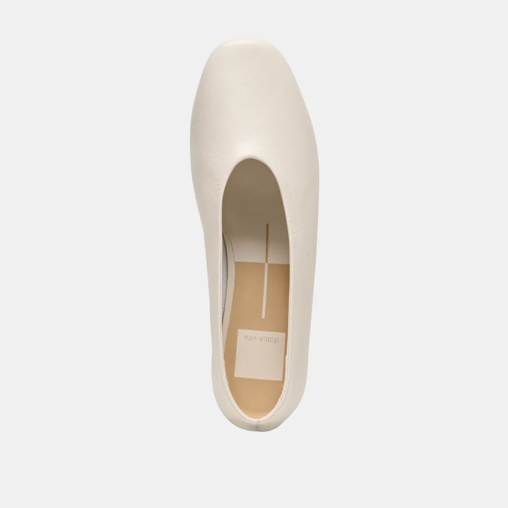 ANDEY BALLET FLATS BONE LEATHER