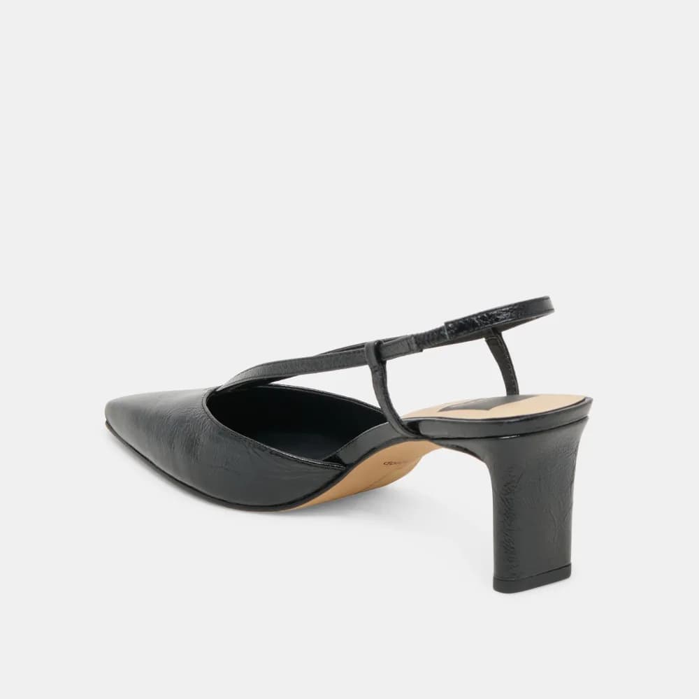 GINAY HEELS BLACK LEATHER