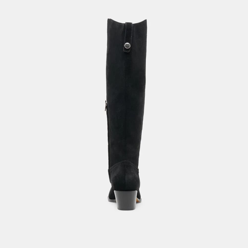 VIRONA H2O WIDE CALF BOOTS ONYX SUEDE