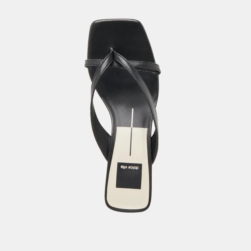 BREVEL WIDE HEELS ONYX LEATHER