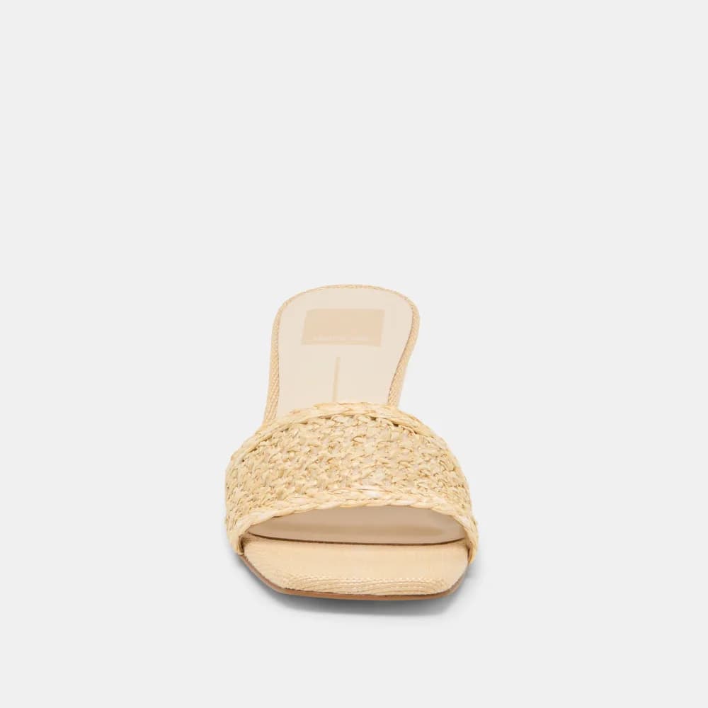 QAILY WIDE WEDGES LT NATURAL RAFFIA