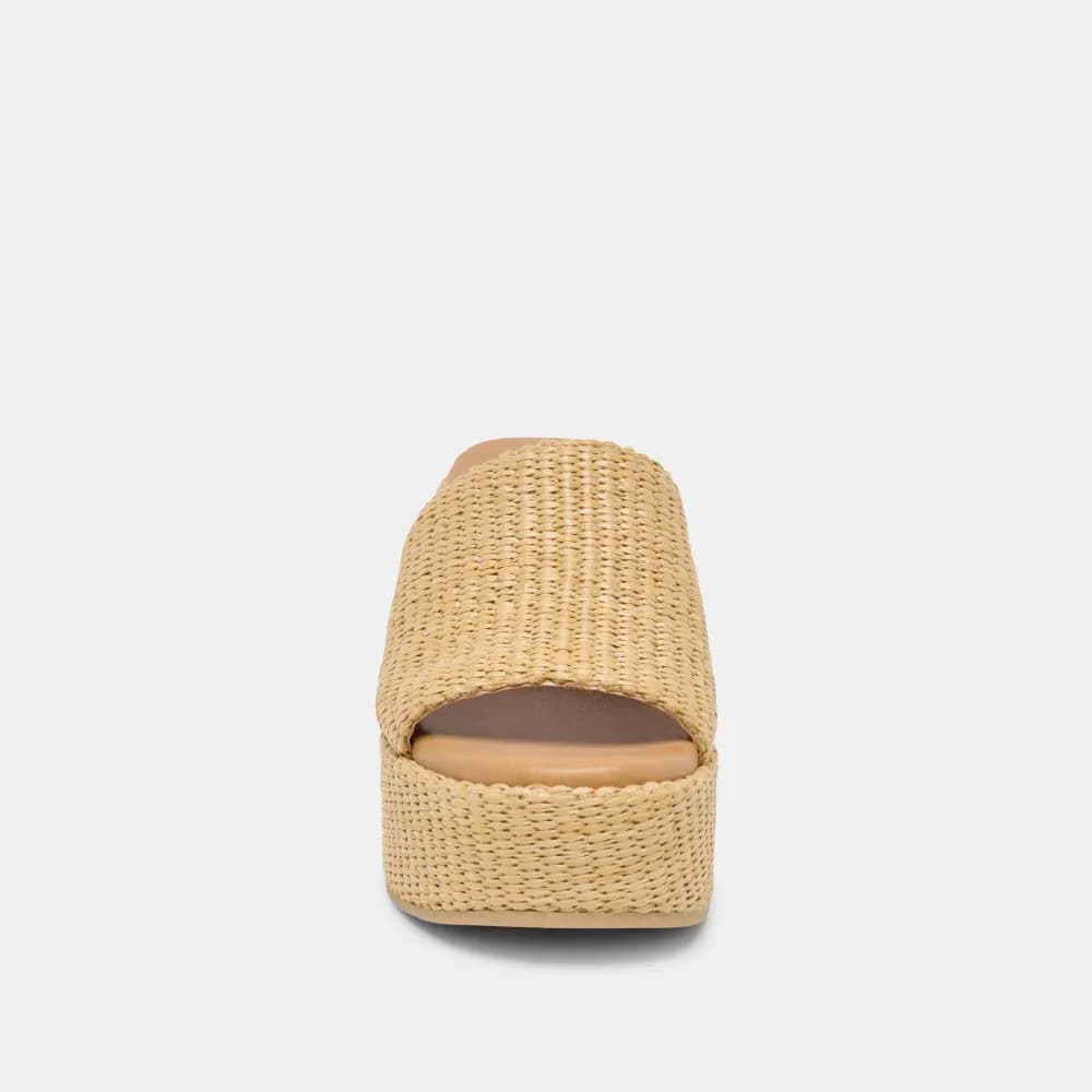 JOCLYN WEDGES LT NATURAL RAFFIA