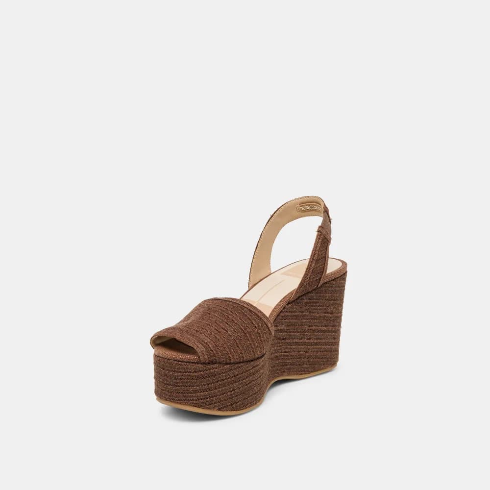 AKERA WEDGES COCOA RAFFIA