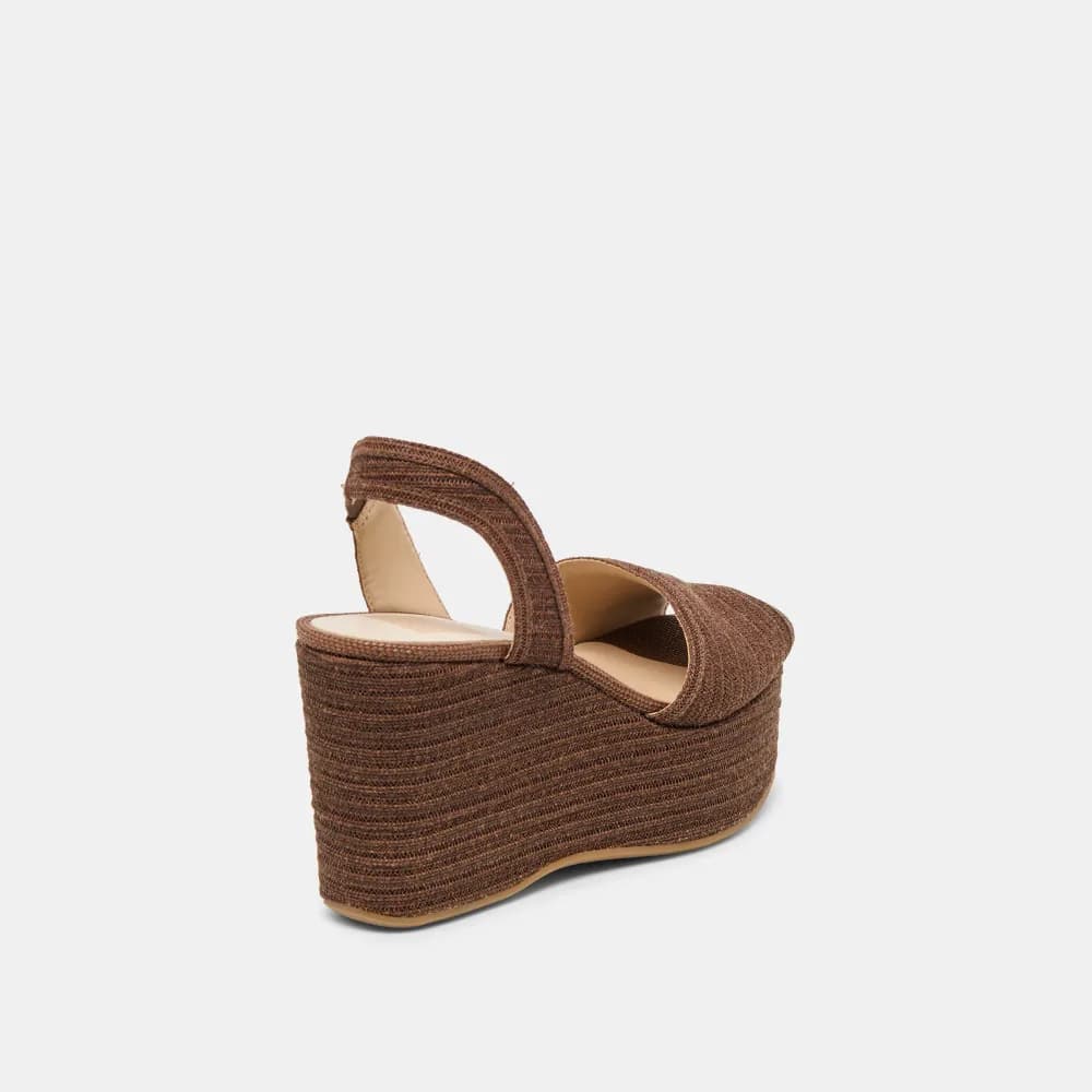 AKERA WEDGES COCOA RAFFIA