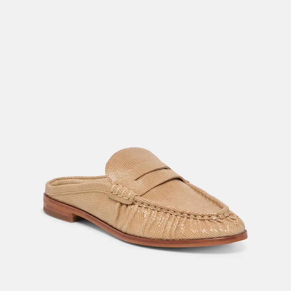 BETZY LOAFERS LATTE EMBOSSED SUEDE