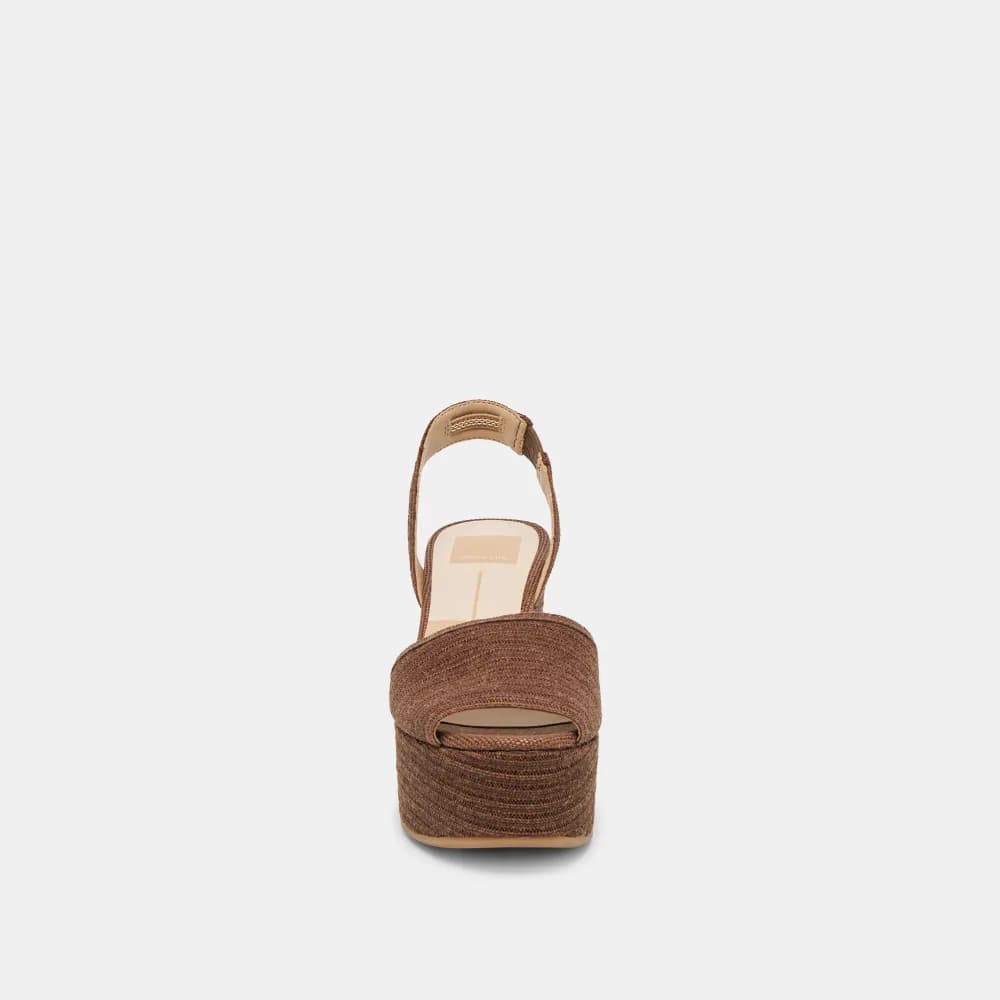 AKERA WEDGES COCOA RAFFIA
