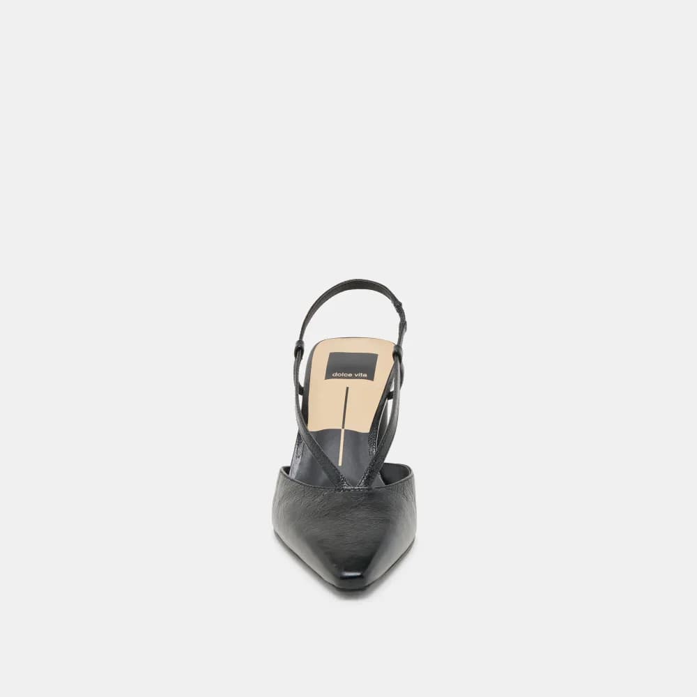 GINAY HEELS BLACK LEATHER