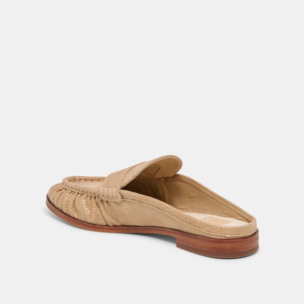 BETZY LOAFERS LATTE EMBOSSED SUEDE