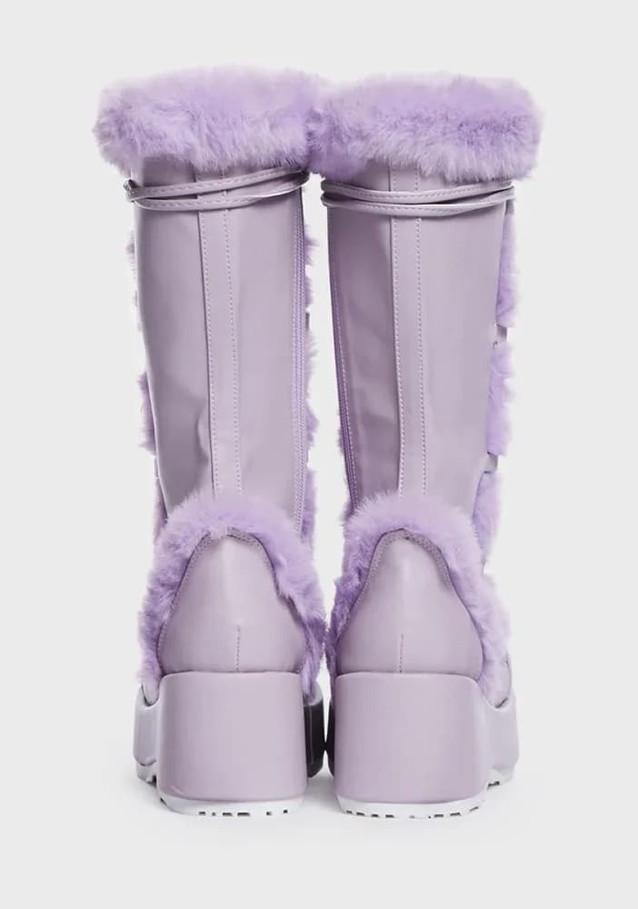 Pure Vigilance Low Platform Boots- Purple