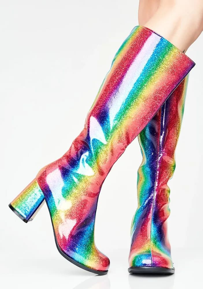 Luv Drug Glitter Gogo Boots
