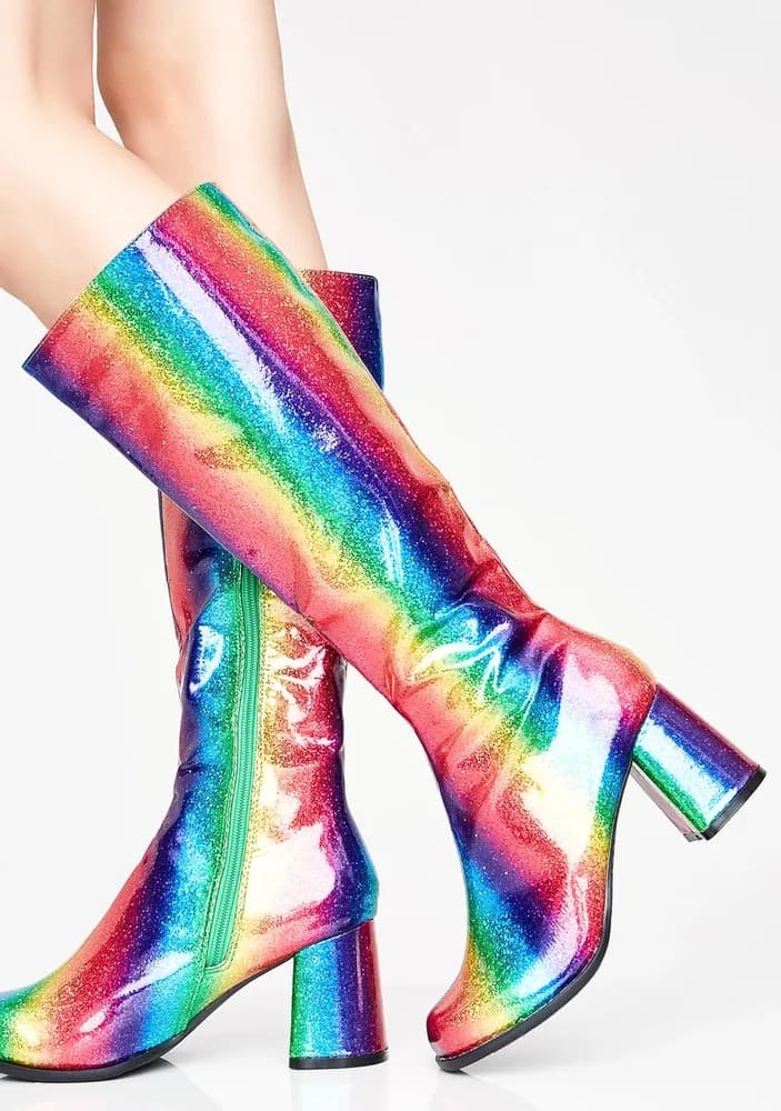 Luv Drug Glitter Gogo Boots