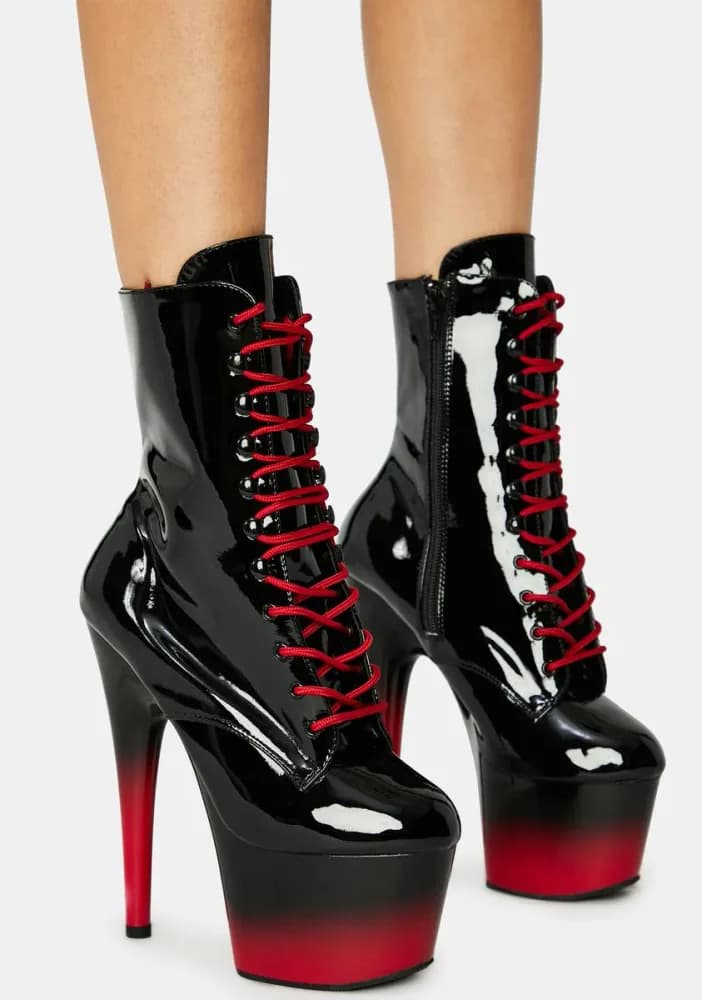 Devilish Players Club Adore Vinyl Heels