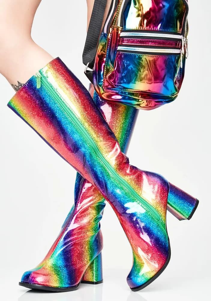 Luv Drug Glitter Gogo Boots