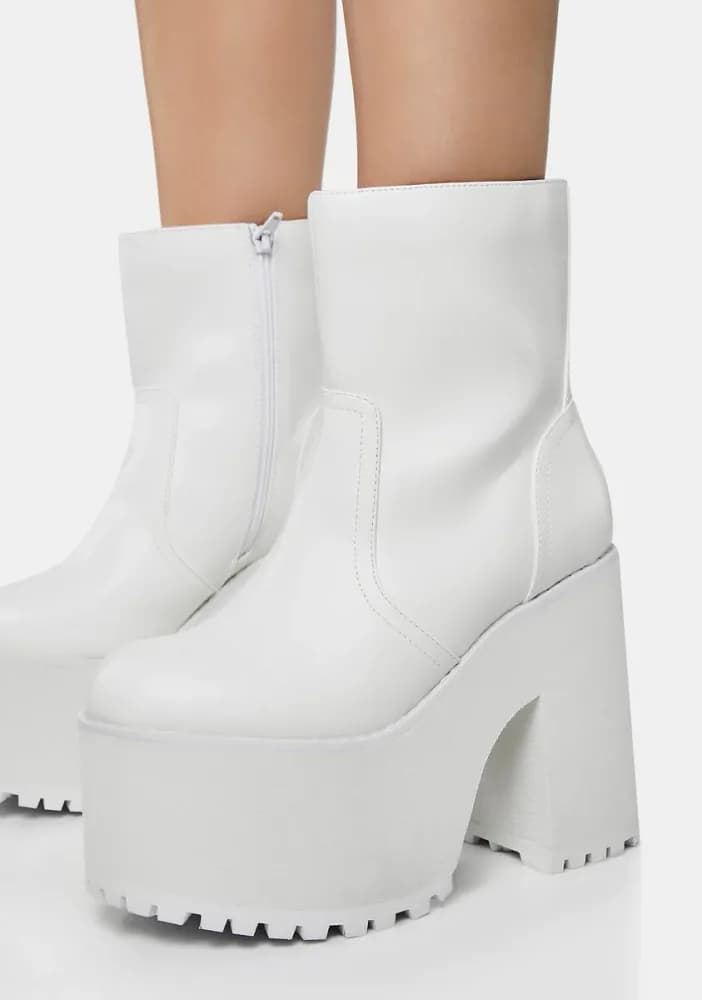 White Krush Platform Boots