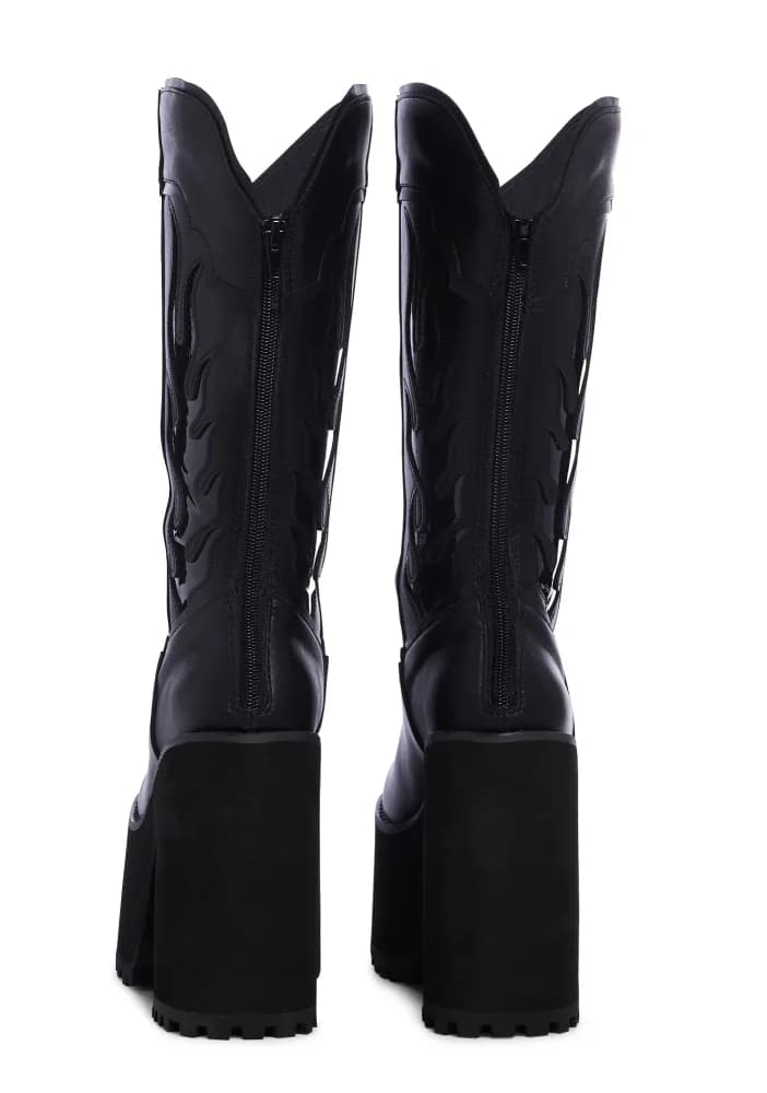 Bad B Flame Cowboy Boots