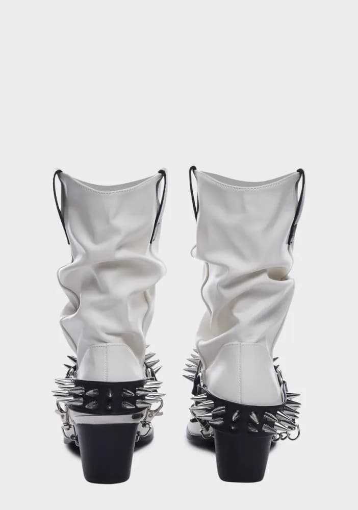 Contrast Death Proof Lo Spike Cowboy Boots