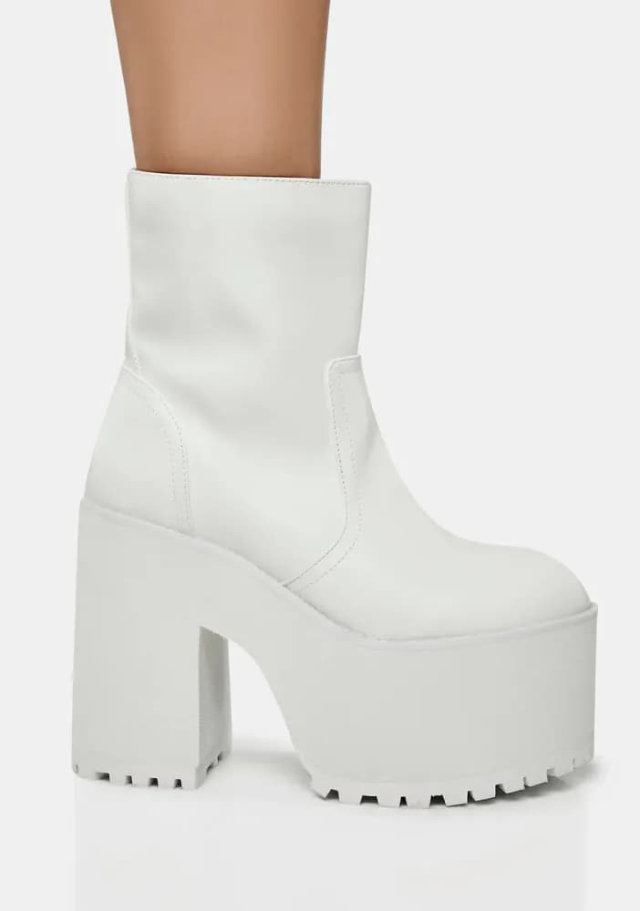 White Krush Platform Boots