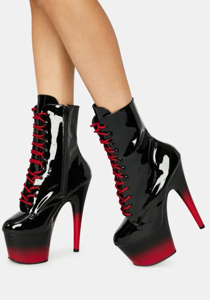 Devilish Players Club Adore Vinyl Heels