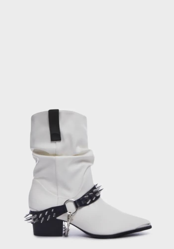 Contrast Death Proof Lo Spike Cowboy Boots