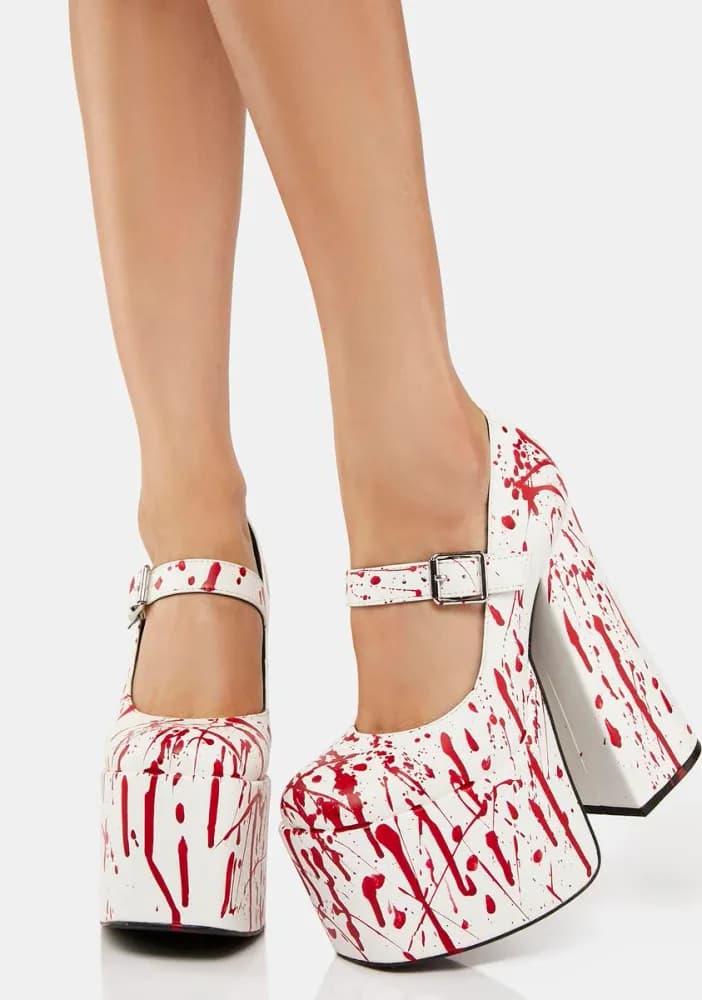 Scream Queen Platform Mary Janes