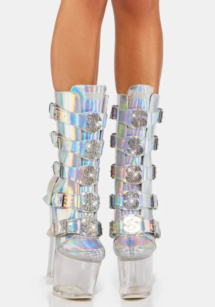Holographic VIP Platform Boots