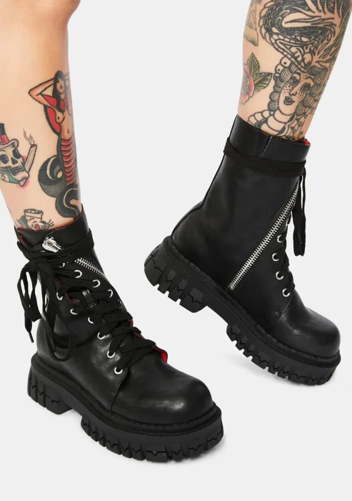 Twisted Combat Boots
