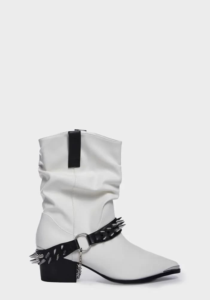 Contrast Death Proof Lo Spike Cowboy Boots