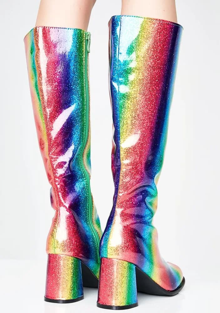 Luv Drug Glitter Gogo Boots